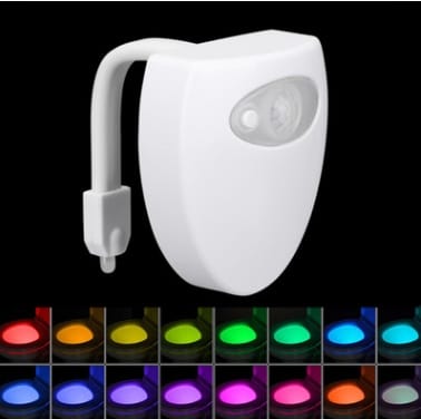 1 0 16colors Luz nocturna LED para inducción de inodoro