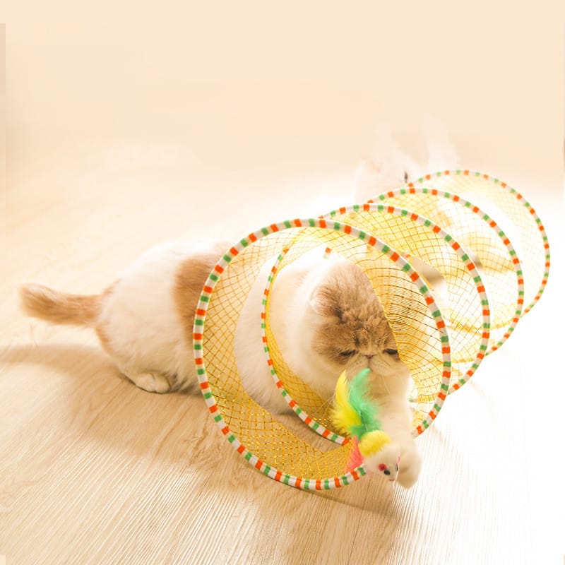 1 0 Almacenamiento plegable de juguetes de túnel para gatos