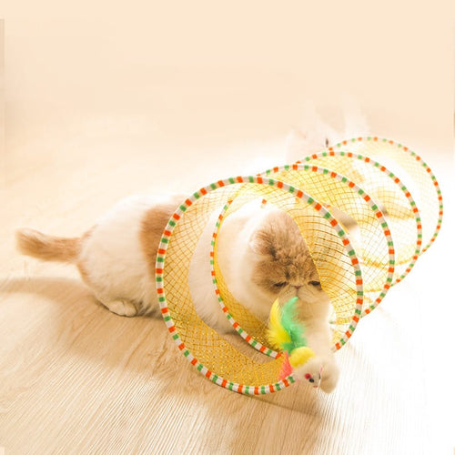 1 0 Almacenamiento plegable de juguetes de túnel para gatos
