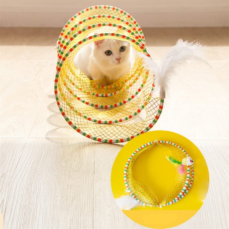 1 0 Almacenamiento plegable de juguetes de túnel para gatos