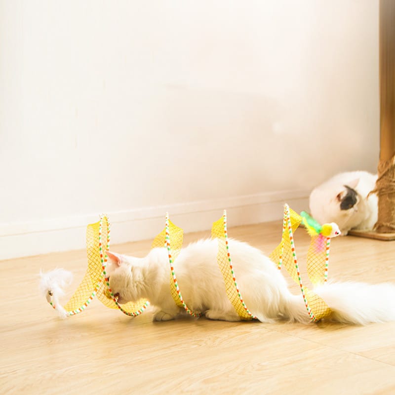 1 0 Almacenamiento plegable de juguetes de túnel para gatos