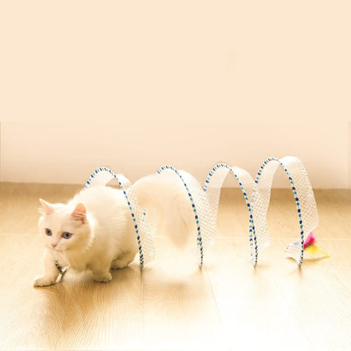 1 0 Almacenamiento plegable de juguetes de túnel para gatos
