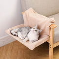 1 0 Bags / Lambswool Beige Hamaca de felpa en forma de L para gatos, nido colgante para gatos