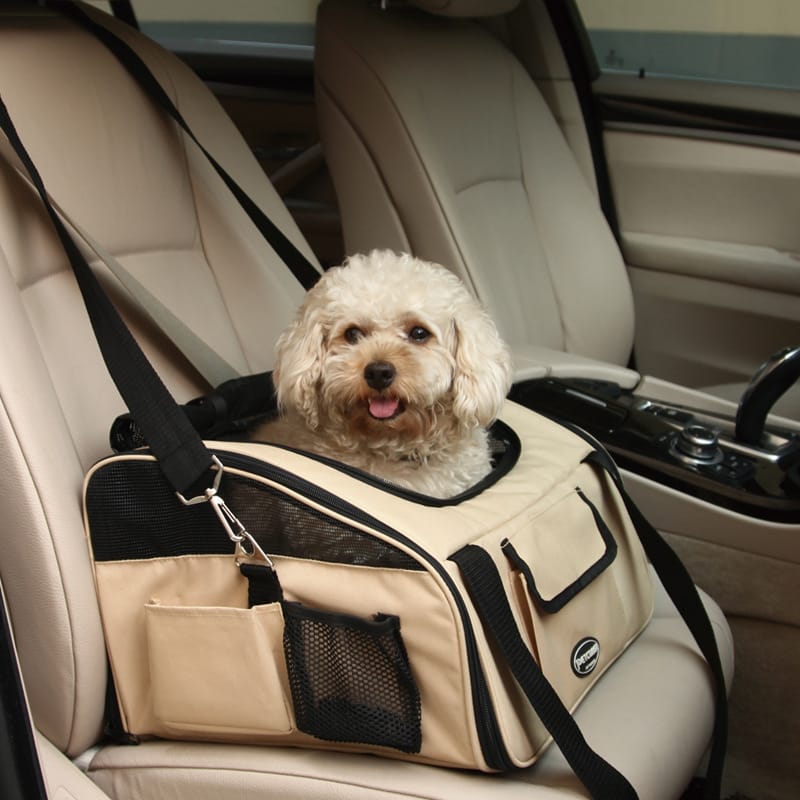 1 0 Beige / L Bolso bandolera portátil para mascotas (perros y gatos) para coche
