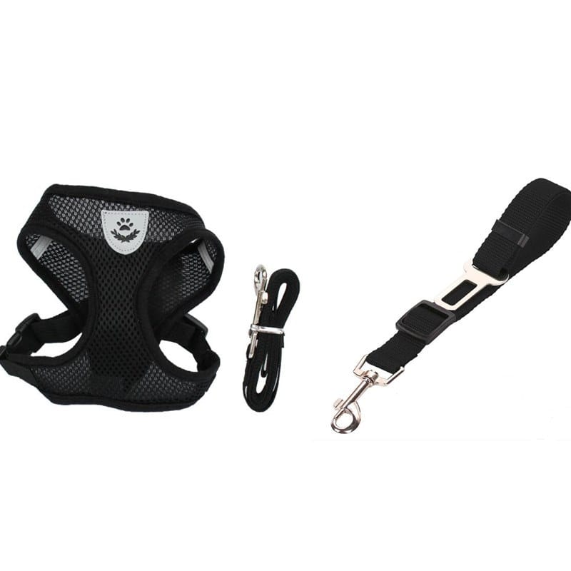 1 0 Black 2 / L Cinturón de seguridad para mascotas en el coche Correa para mascotas. Múltiples colores y tamaños
