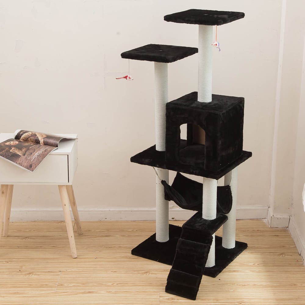 1 0 Black Artículos para mascotas Juguetes para gatos Estructura para trepar