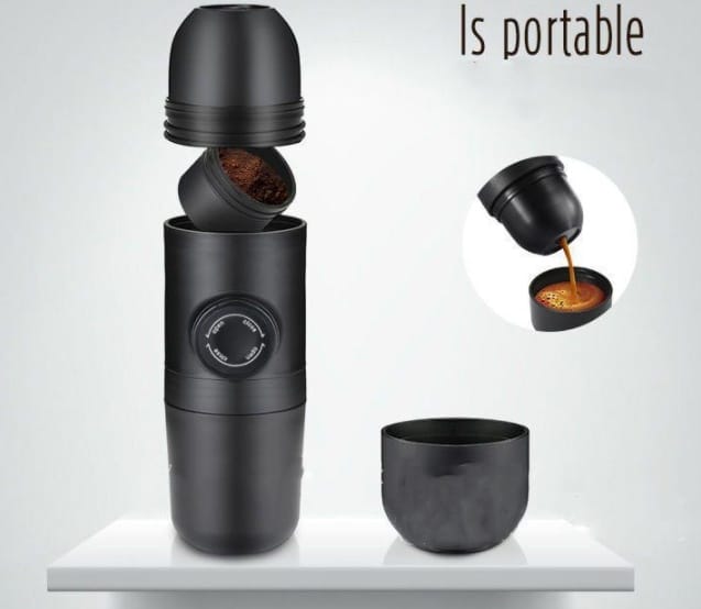 1 0 Black Minicafetera portátil compacta