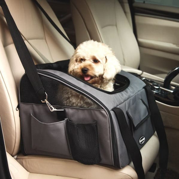 1 0 Bolso bandolera portátil para mascotas (perros y gatos) para coche