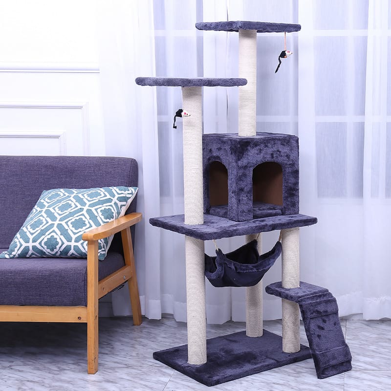 1 0 Dark Grey Artículos para mascotas Juguetes para gatos Estructura para trepar