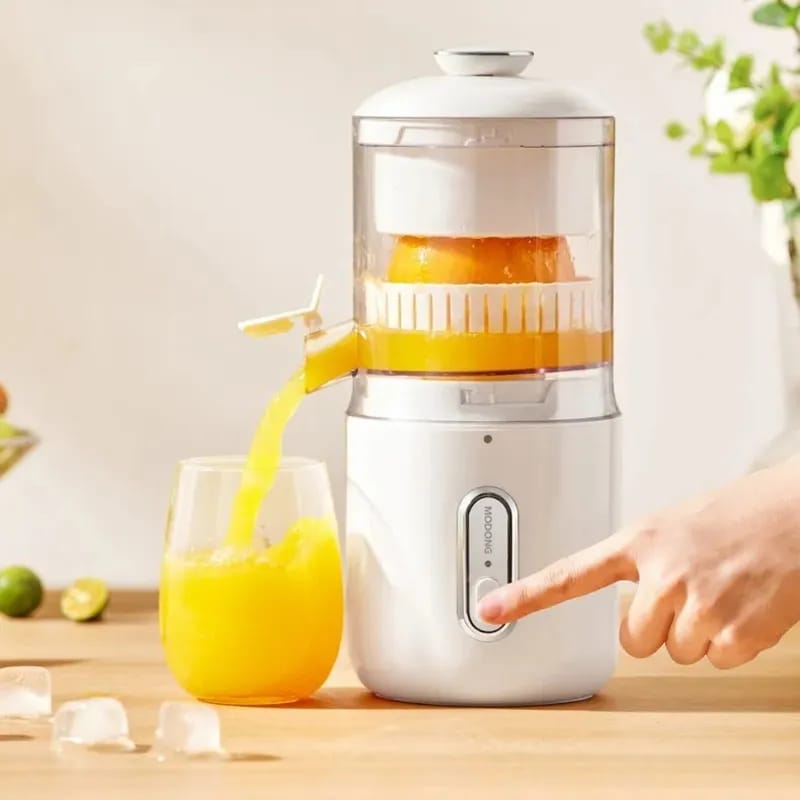 1 0 Exprimidor eléctrico inalámbrico multifuncional de acero inoxidable para naranjas y limones, licuadora portátil USB, mini exprimidor de frutas a presión para cocina