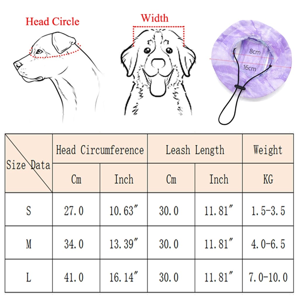 1 0 Gorros para mascotas con orificios para las orejas, gorro ajustable para cachorros, gorro para perros pequeños y medianos