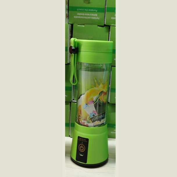 1 0 Green / Six Knives Licuadora portátil con batería recargable USB, mini batidora de zumos de frutas para cocina, mini exprimidor eléctrico portátil y sencillo para el hogar.