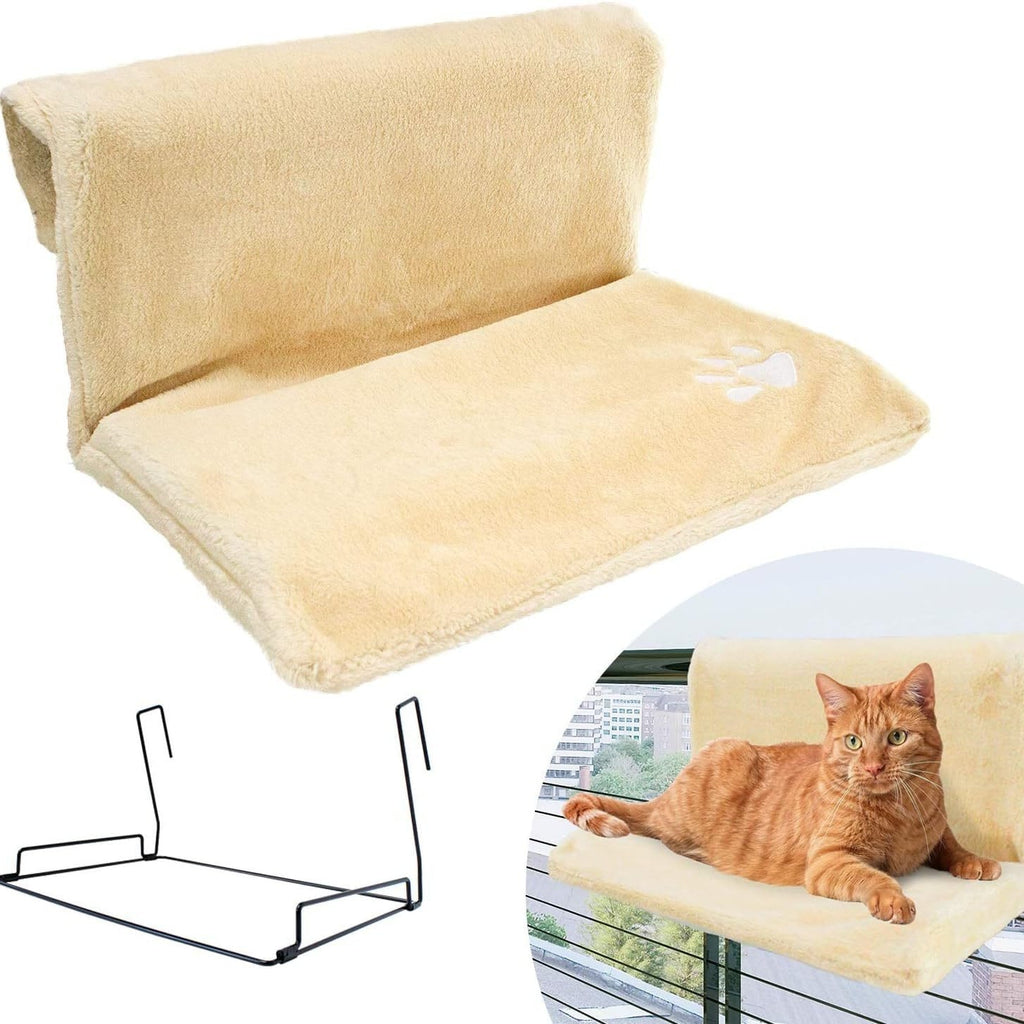 1 0 Hamaca de felpa en forma de L para gatos, nido colgante para gatos