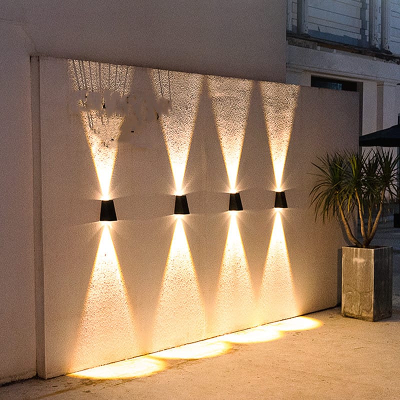 1 0 Lámpara de pared solar impermeable para pasillos exteriores