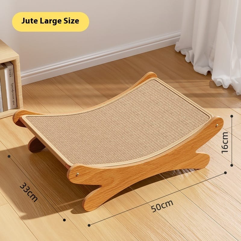 1 0 Large Size Cradle Rascador para gatos de yute, nido integrado, resistente a arañazos y al desgaste, sin caspa.