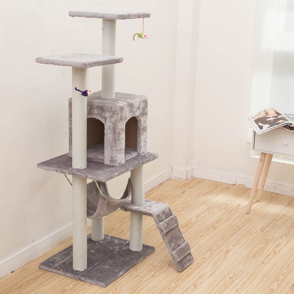1 0 Light Grey Artículos para mascotas Juguetes para gatos Estructura para trepar