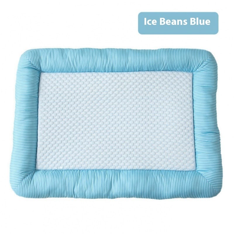1 0 M56 Ice Bean Blue / L80X60CM Nido de seda helada para perros Pet Cool Ice
