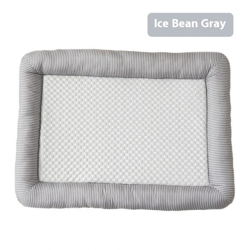 1 0 M56 Ice Bean Gray / L80X60CM Nido de seda helada para perros Pet Cool Ice