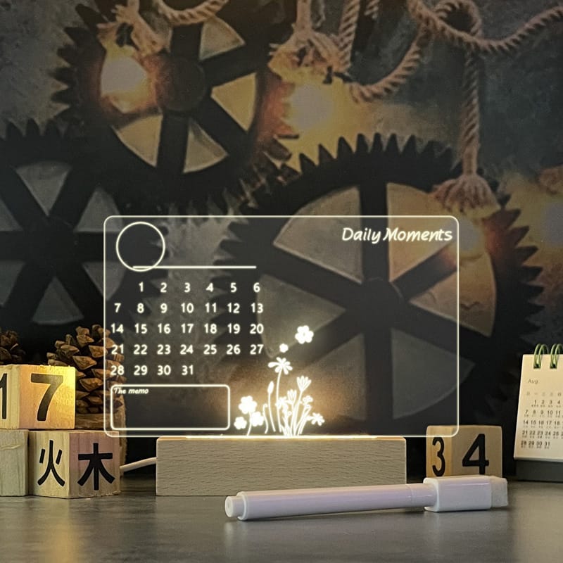 1 0 Pizarra creativa, luz nocturna LED creativa, pizarra de mensajes USB, luz con bolígrafo, regalo para niños, novia, lámpara de noche decorativa