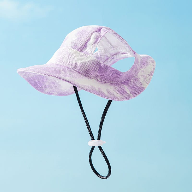 1 0 Purple / L Gorros para mascotas con orificios para las orejas, gorro ajustable para cachorros, gorro para perros pequeños y medianos