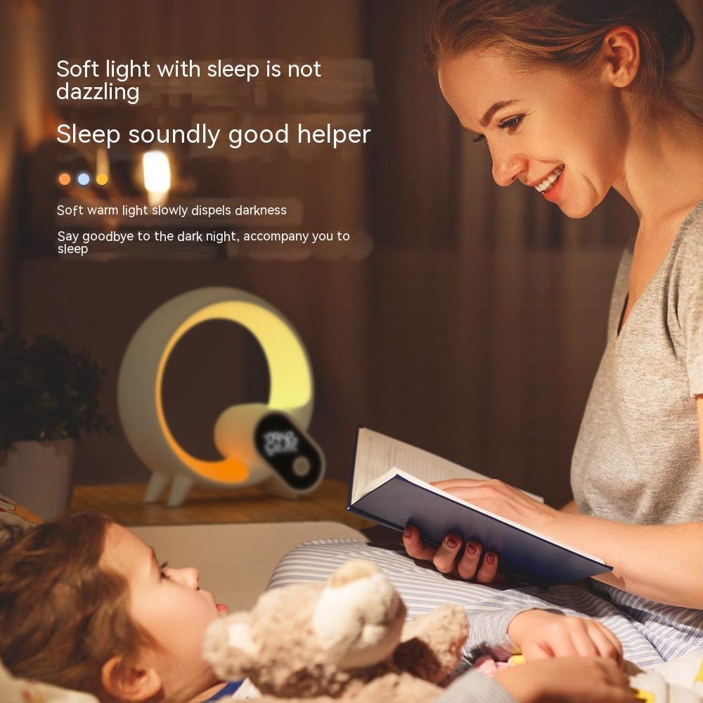 1 0 Reloj despertador digital con pantalla analógica y luz de amanecer Creative Q Light, audio Bluetooth