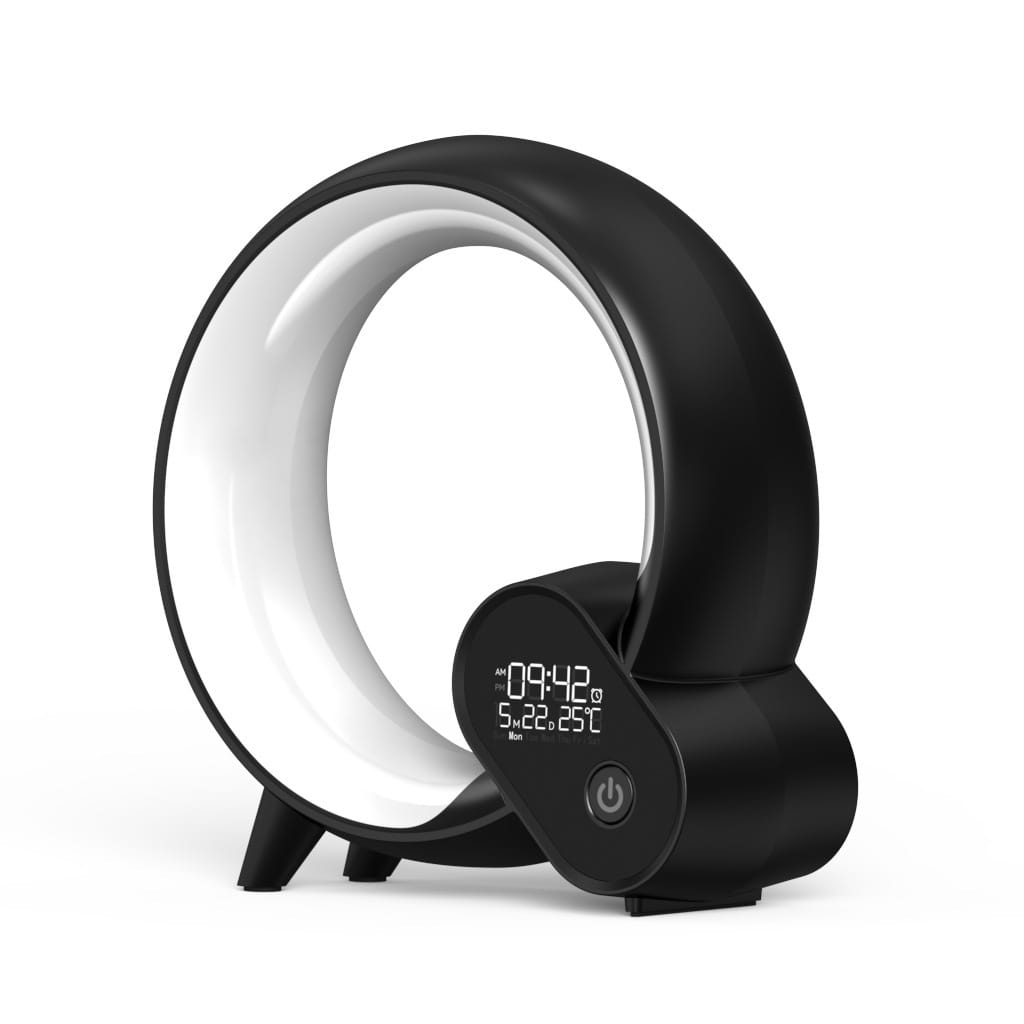 1 0 Reloj despertador digital con pantalla analógica y luz de amanecer Creative Q Light, audio Bluetooth