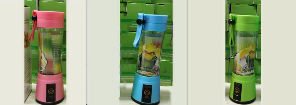 1 0 Set1 / Six Knives Licuadora portátil con batería recargable USB, mini batidora de zumos de frutas para cocina, mini exprimidor eléctrico portátil y sencillo para el hogar.