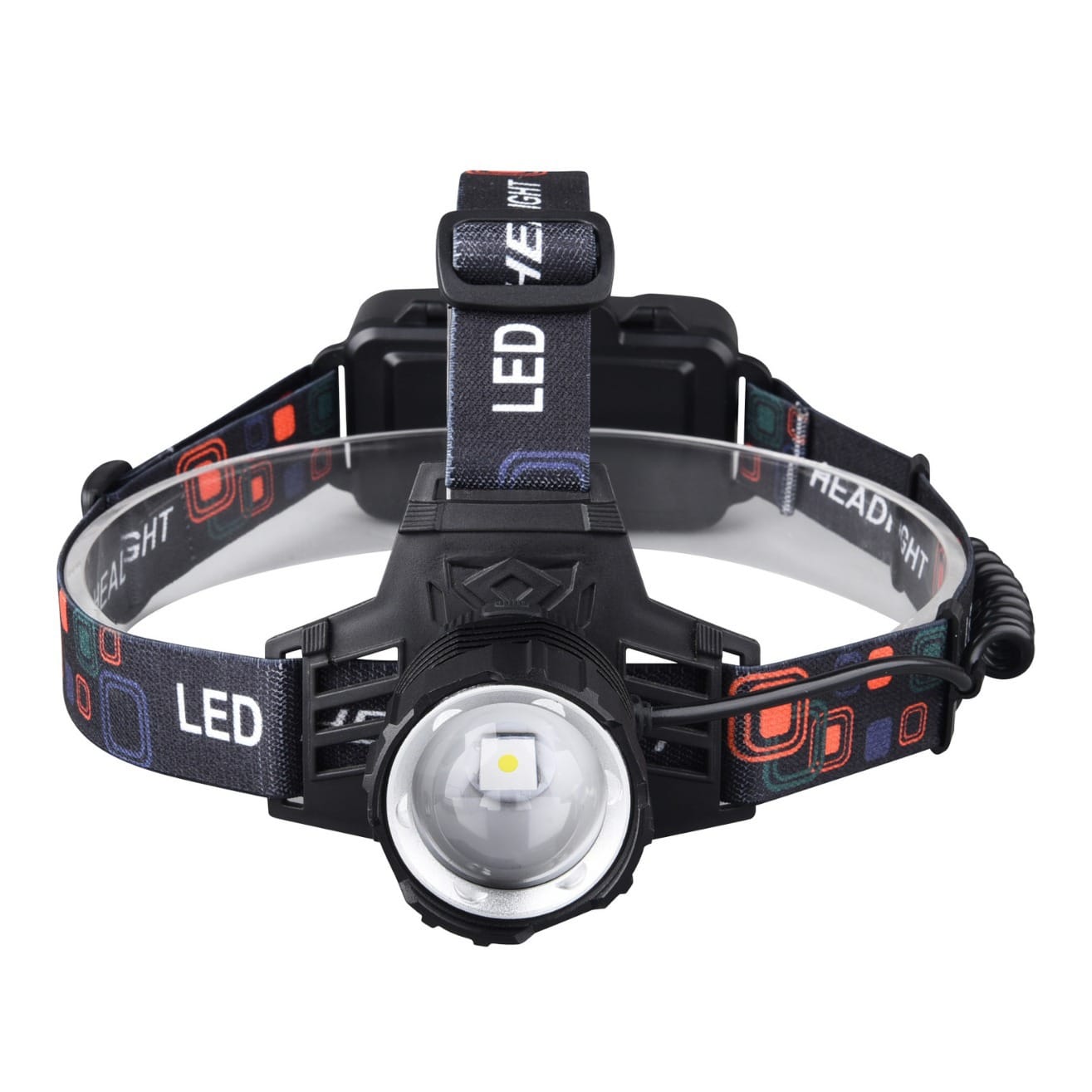 1 0 White / 2battery Faro T6 con luz blanca, luz verde y luz roja con zoom