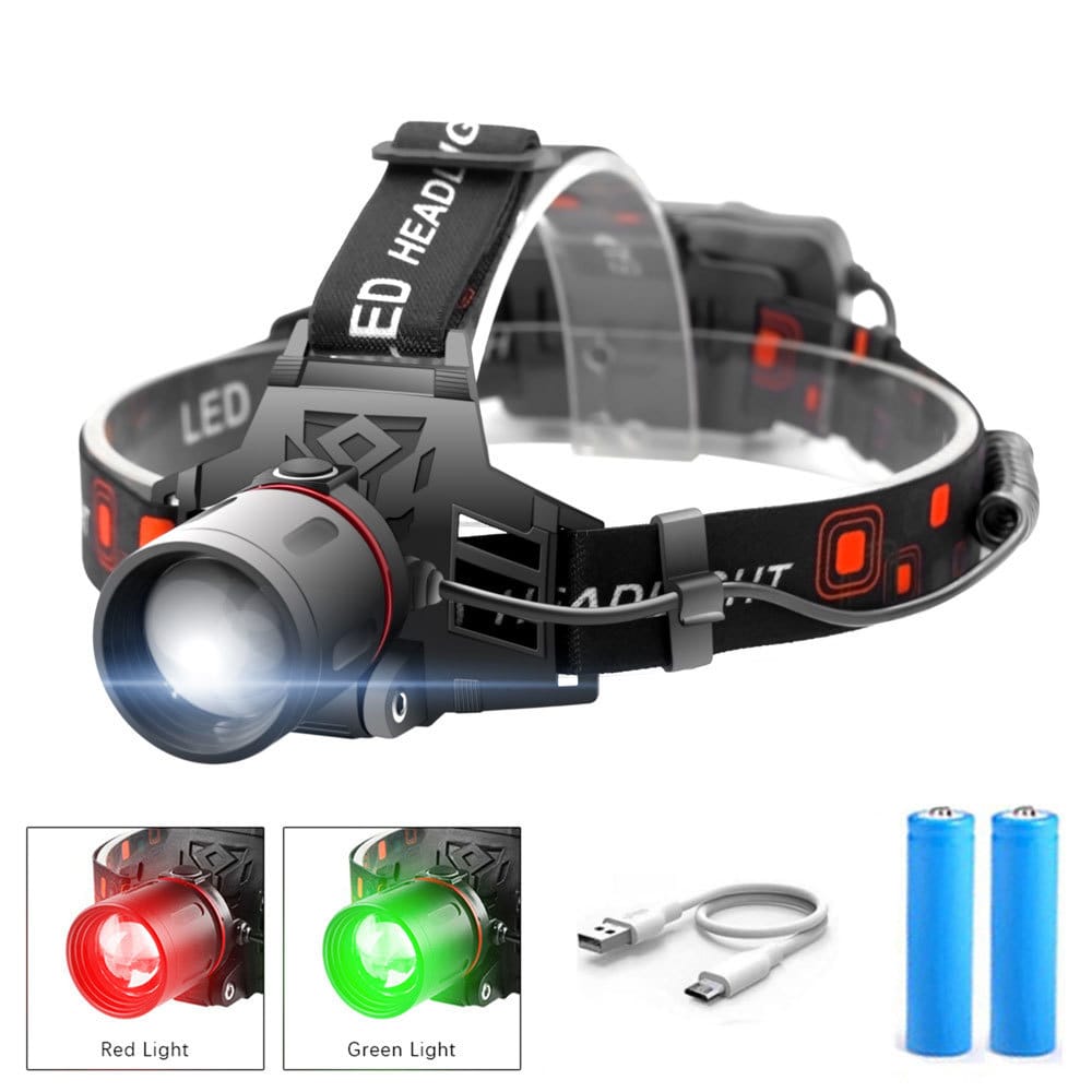 1 0 White / No battery Faro T6 con luz blanca, luz verde y luz roja con zoom