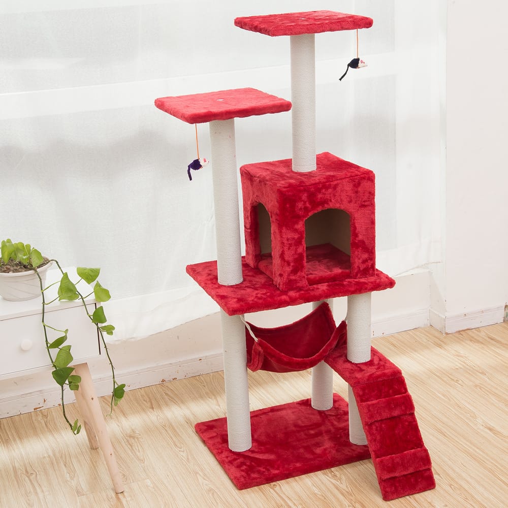 1 0 Wine red Artículos para mascotas Juguetes para gatos Estructura para trepar