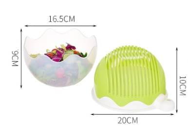 1 0 Yellow big Cortador de ensaladas creativo, cortador de frutas y verduras
