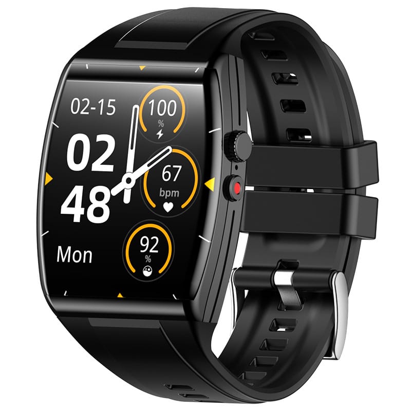 1 1 AD03 Black Reloj deportivo inteligente con monitor de frecuencia cardíaca y presión arterial