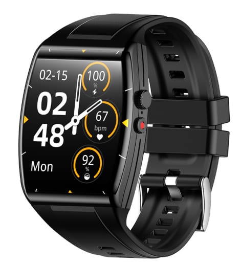 1 1 AD03 Black Reloj deportivo inteligente con monitor de frecuencia cardíaca y presión arterial