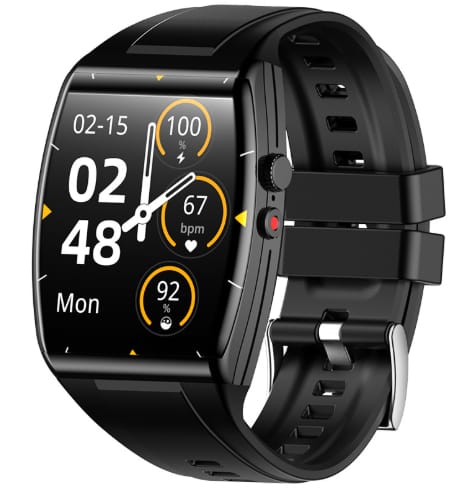1 1 AD03 Black Reloj deportivo inteligente con monitor de frecuencia cardíaca y presión arterial