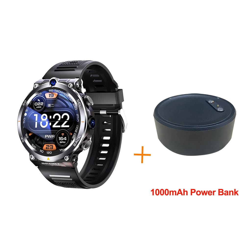 1 1 Black Charging Bin Reloj inteligente deportivo multifunción con doble cámara H10