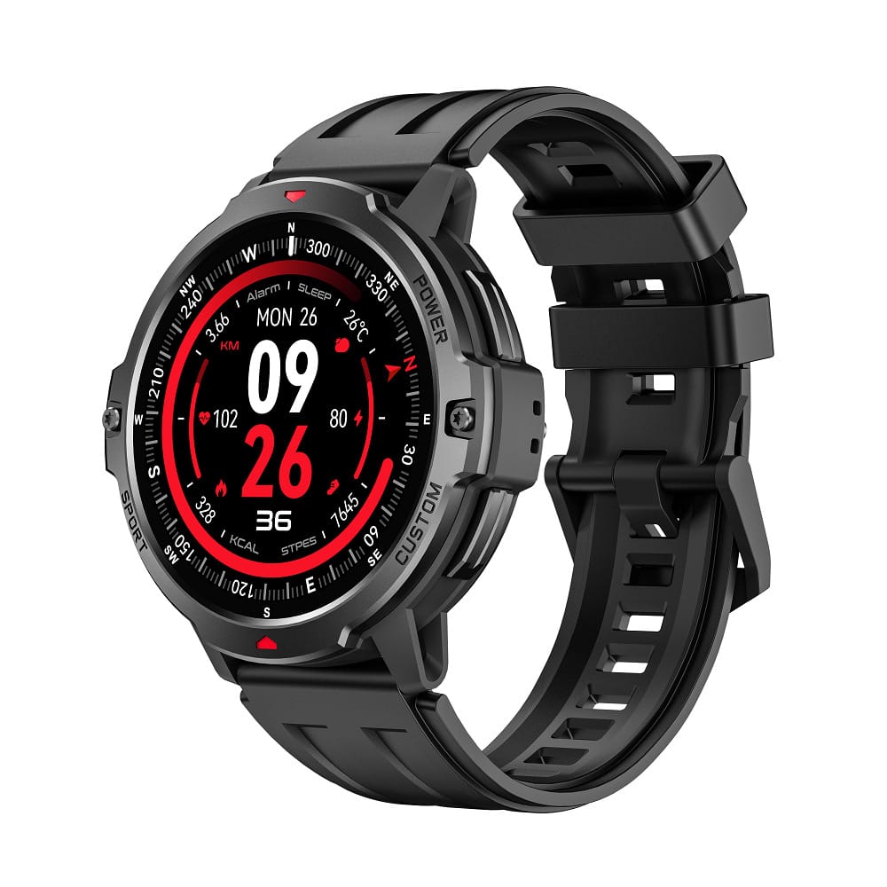1 1 Black Último reloj inteligente GPS resistente al agua hasta 3 ATM