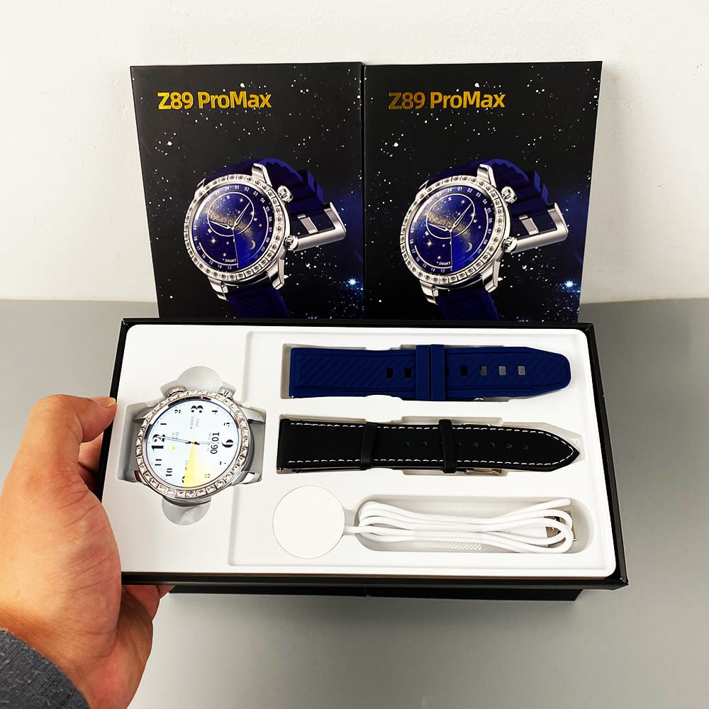 1 1 Blue Reloj inteligente Full Diamond Disc Watch Z83 Max con pulsera para deportes al aire libre