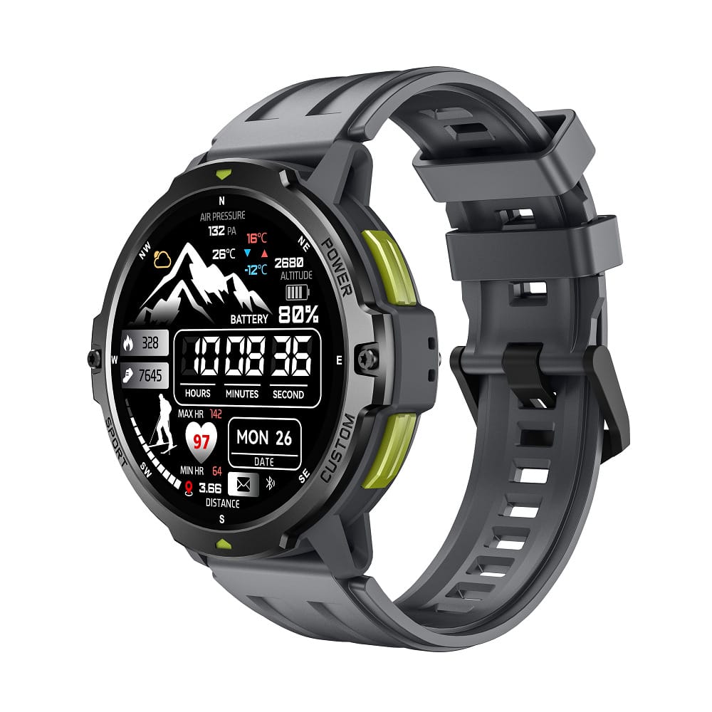 1 1 Gray Último reloj inteligente GPS resistente al agua hasta 3 ATM