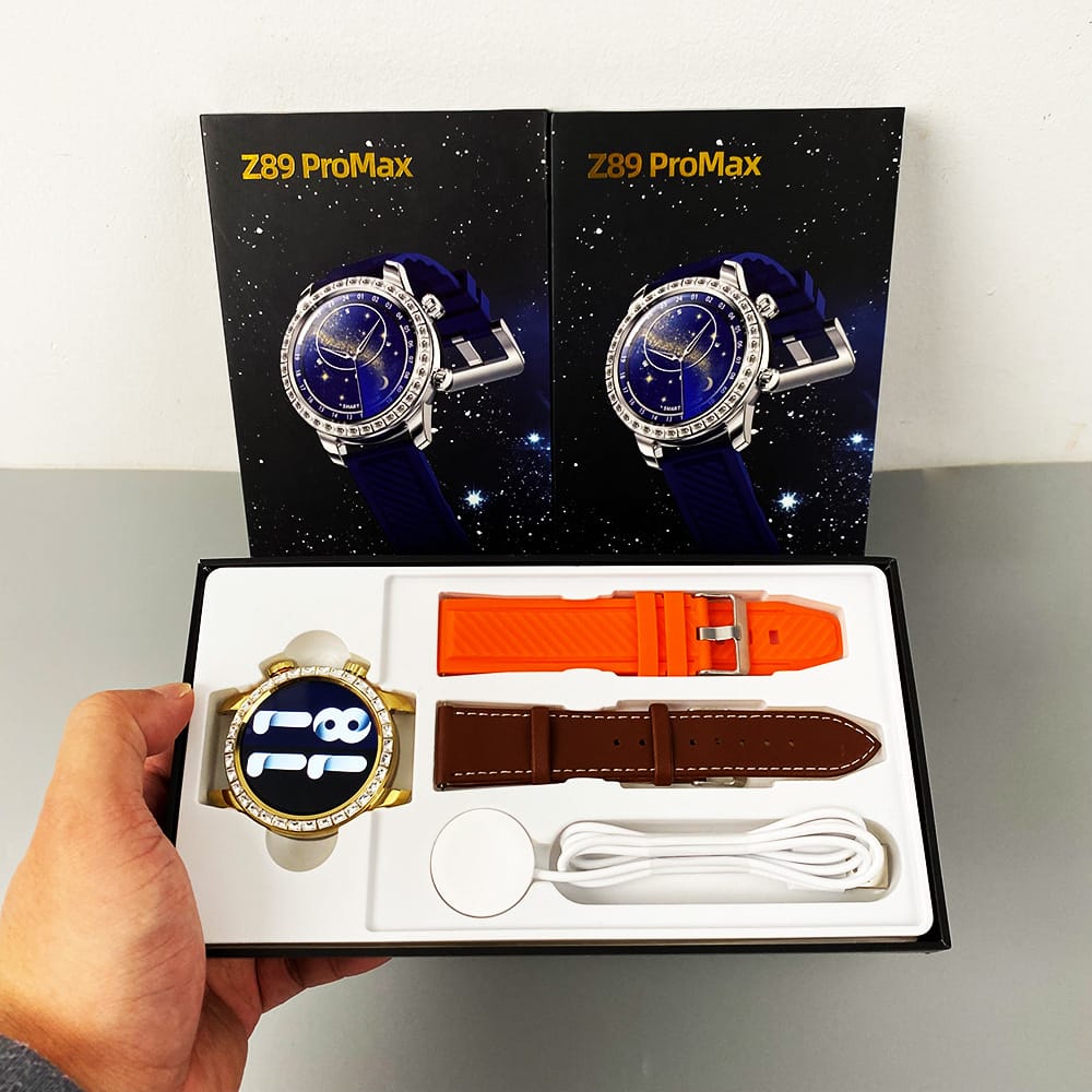 1 1 Orange Reloj inteligente Full Diamond Disc Watch Z83 Max con pulsera para deportes al aire libre