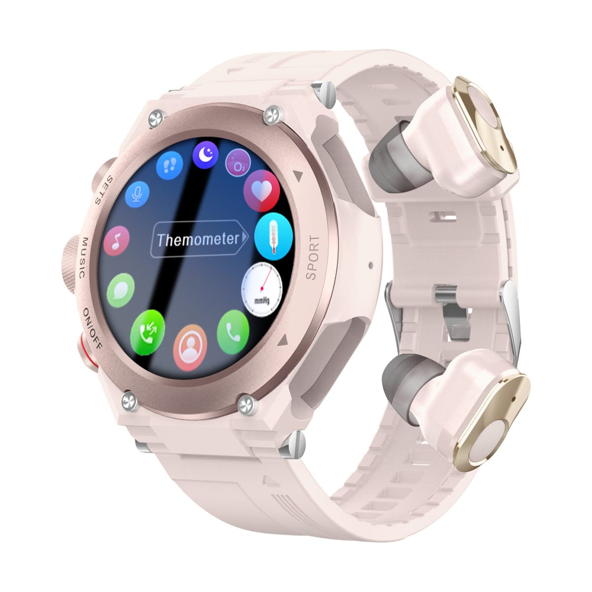 1 1 Pink Bluetooth Call On Smart Watch