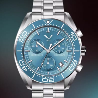 1 1 Reloj cronógrafo multifunción para negocios, luminoso y resistente al agua, con esfera de cristal de zafiro