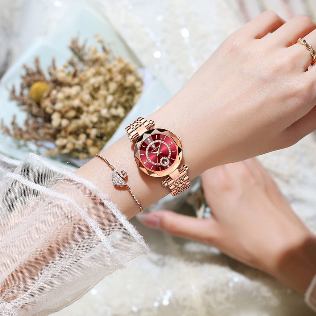 1 1 Reloj de aleación ultrafino de cuarzo para mujer, resistente al agua y de moda