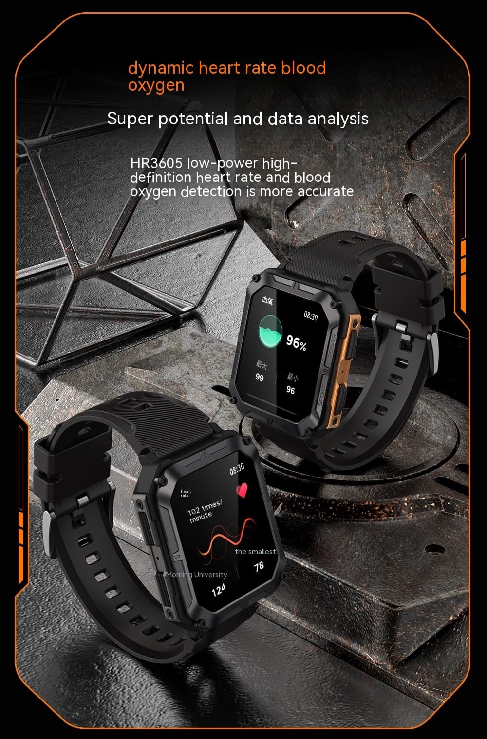 1 1 Reloj inteligente Bluetooth para exteriores, con tres funciones de prevención de llamadas