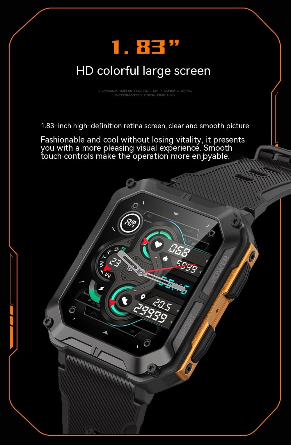 1 1 Reloj inteligente Bluetooth para exteriores, con tres funciones de prevención de llamadas