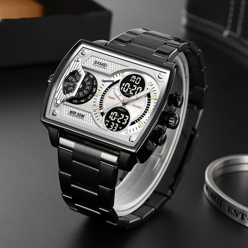 1 1 Reloj Skmei de cuarzo de alta gama con personalidad de moda para hombres