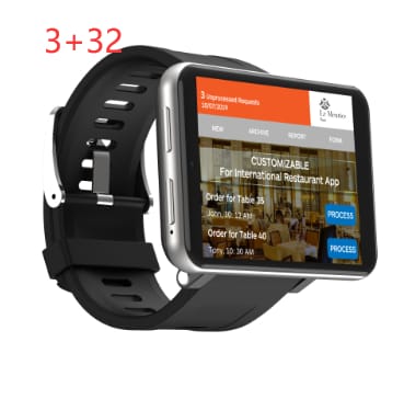 1 1 Silver Reloj inteligente de pantalla grande