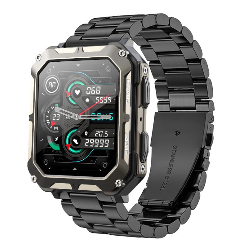 1 1 Tarnish Black Three Plants Reloj inteligente Bluetooth para exteriores, con tres funciones de prevención de llamadas