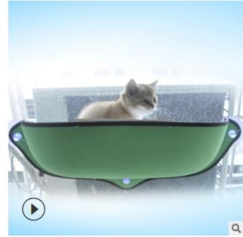 1 0 Dark green Hamaca para gatos en el alféizar de la ventana