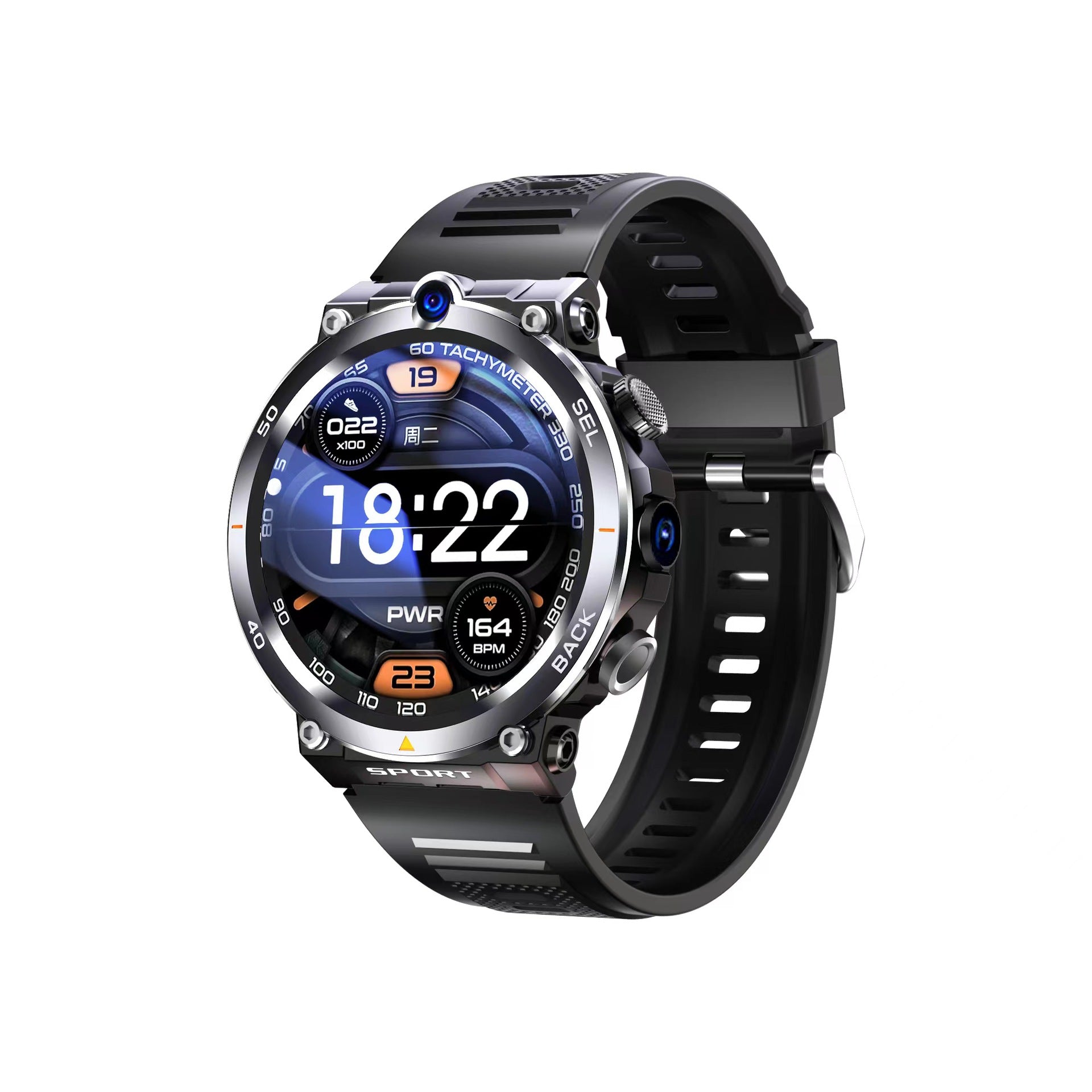 Smartwatch deportivo multifunción con doble cámara H10