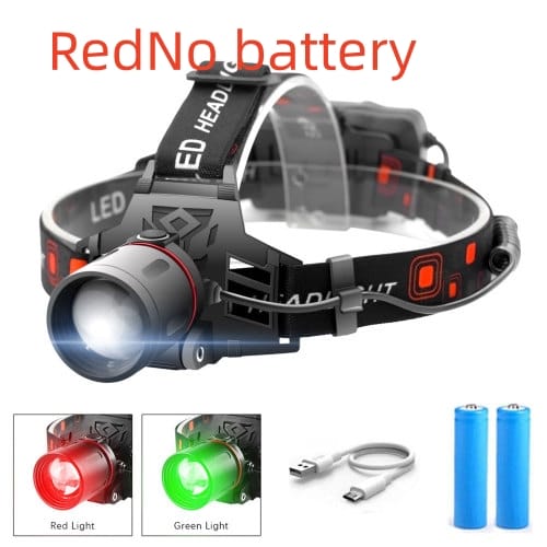 1 0 Red / No battery Faro T6 con luz blanca, luz verde y luz roja con zoom